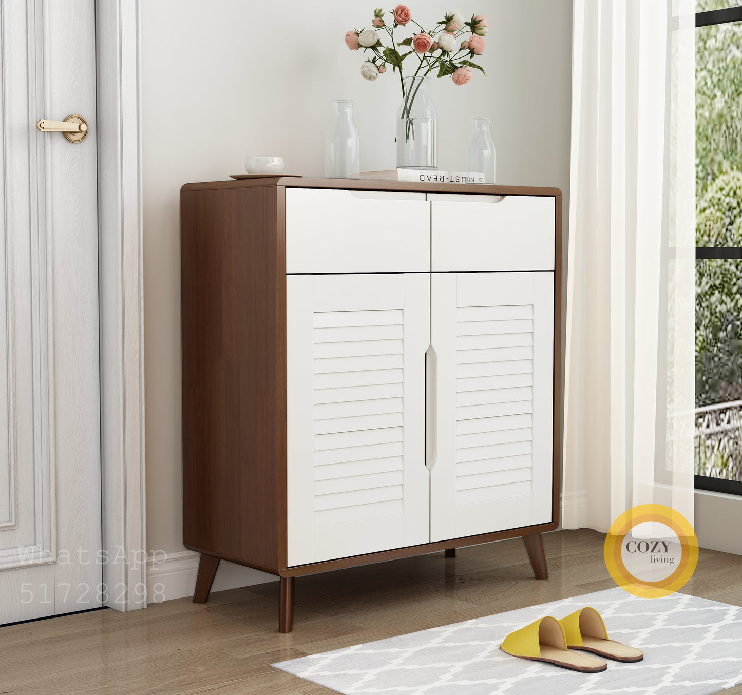 YF-50 solid wood shoe cabinet 