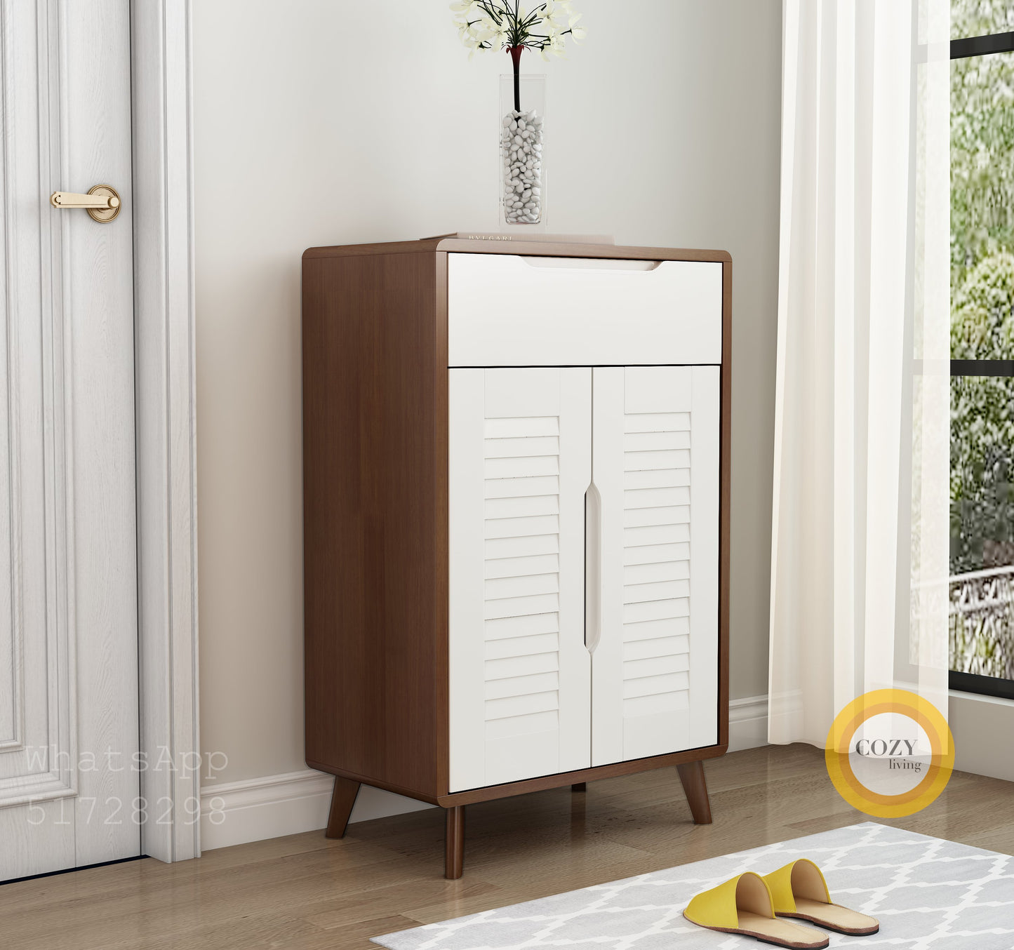 YF-50 solid wood shoe cabinet 