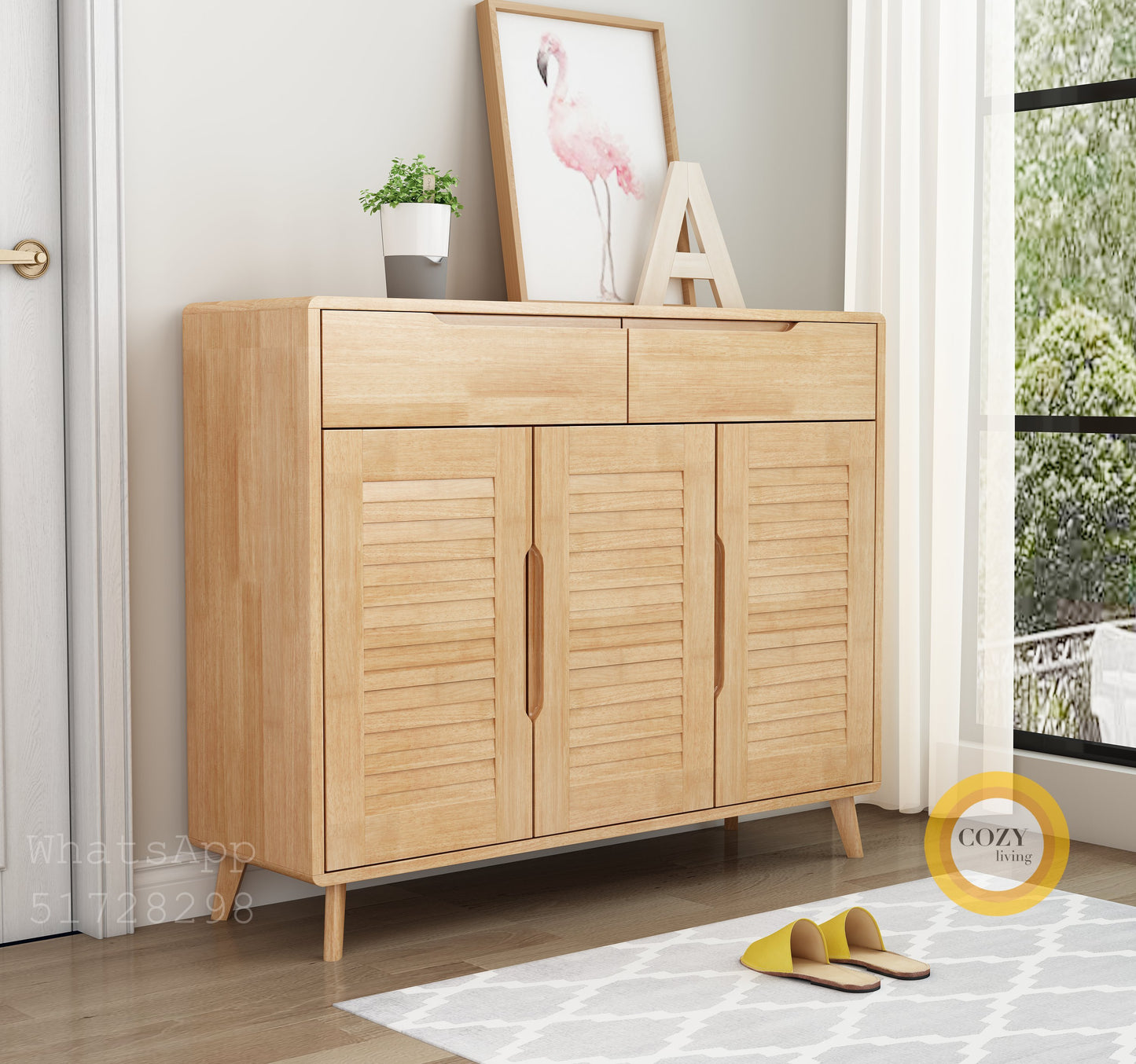 YF-50 solid wood shoe cabinet 