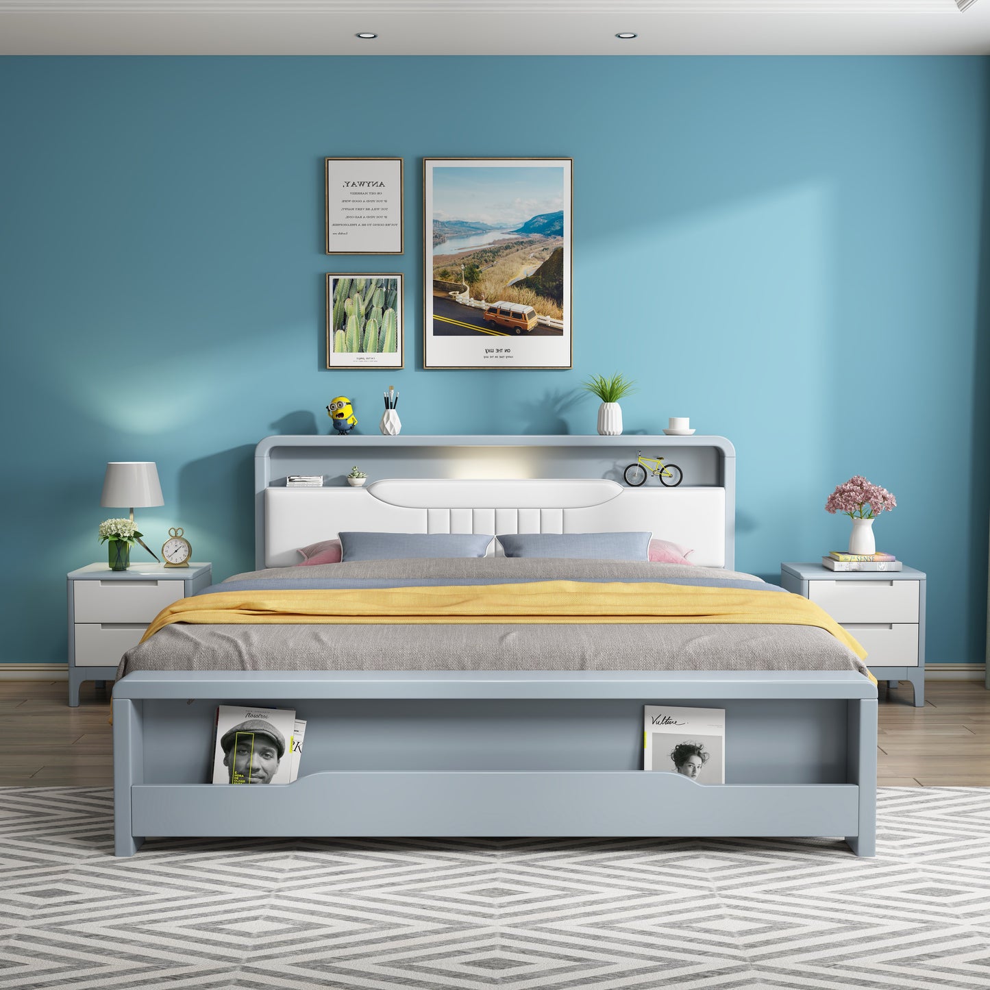 996 Nordic solid wood bed 