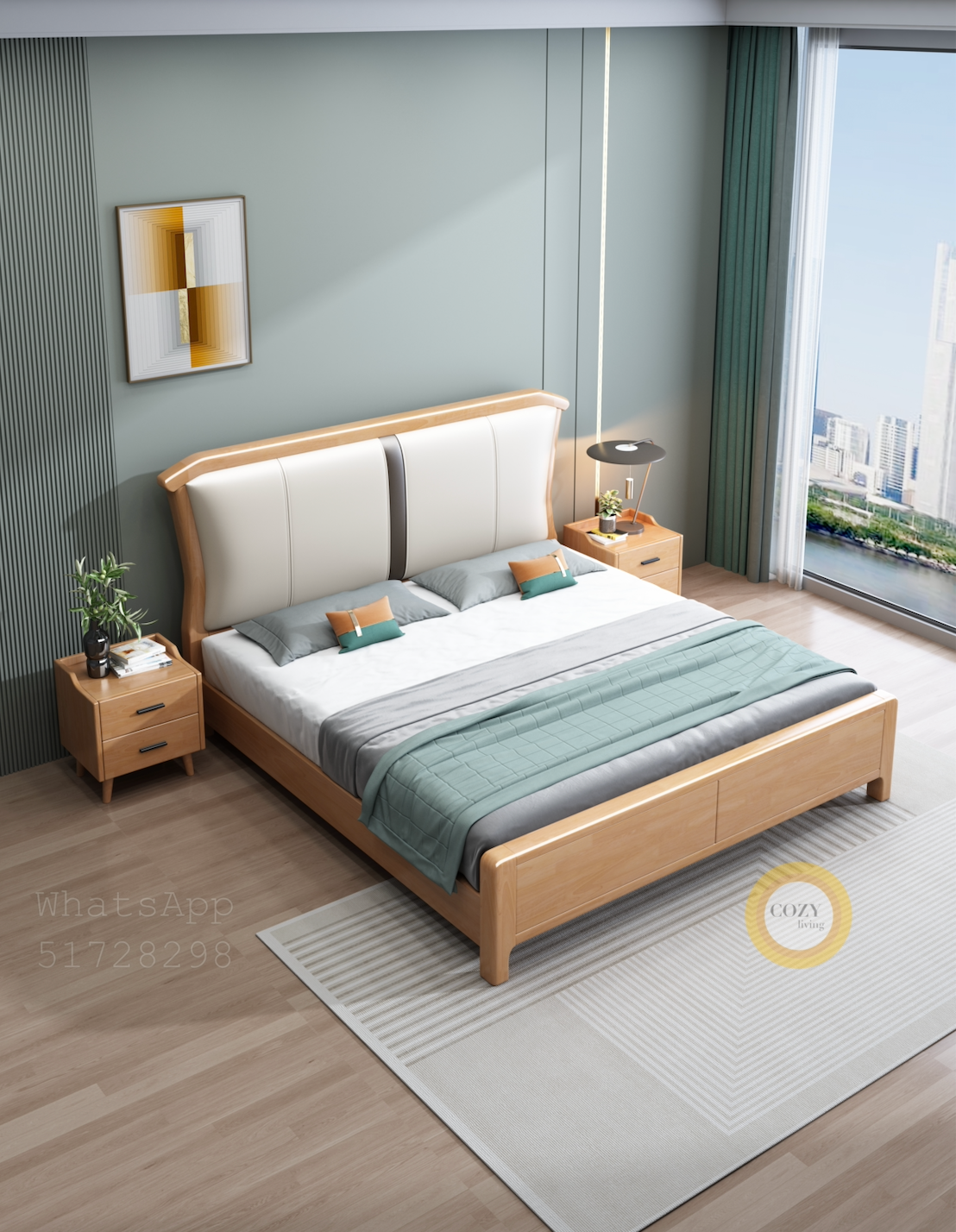 W01 solid wood bed 