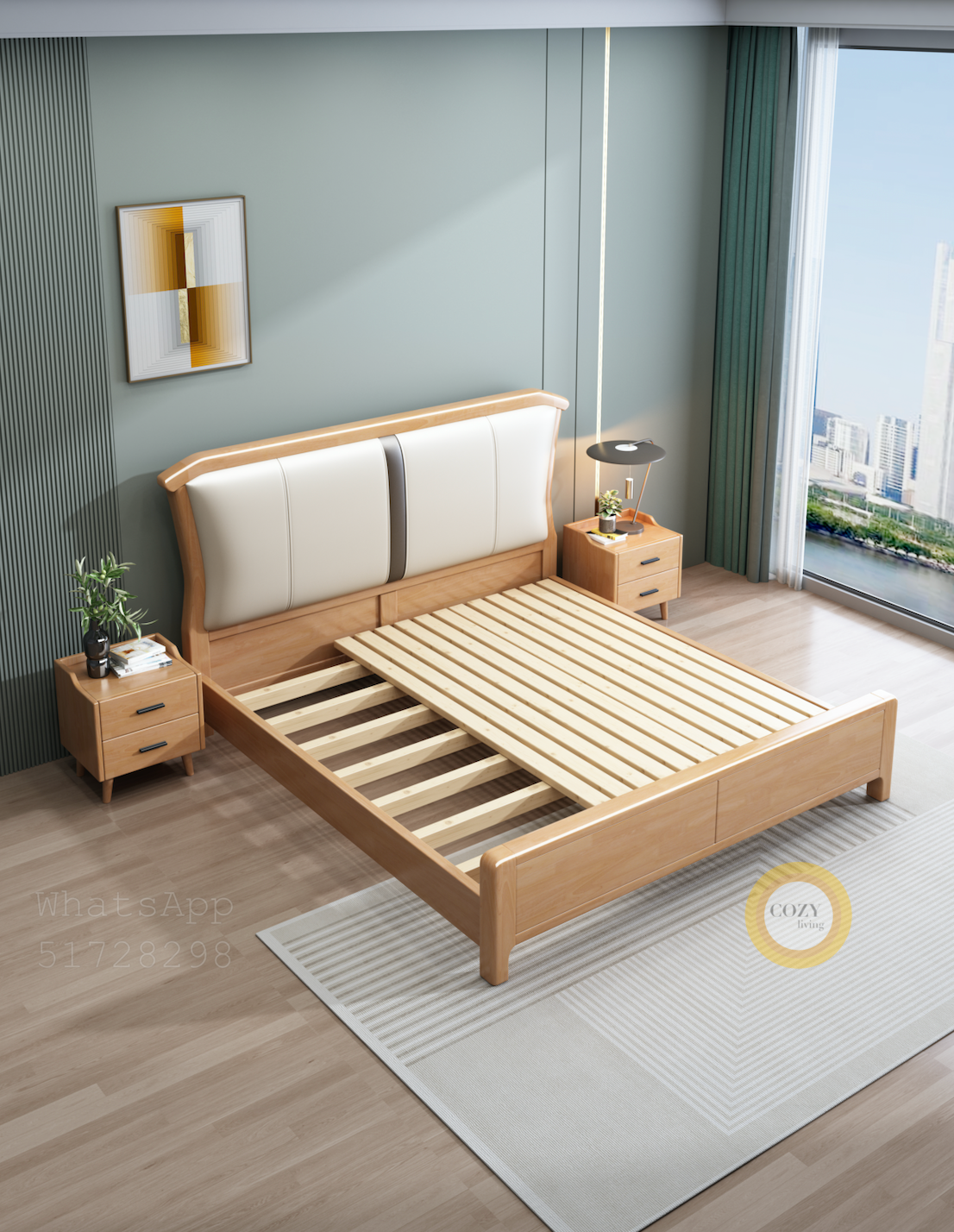 W01 solid wood bed 