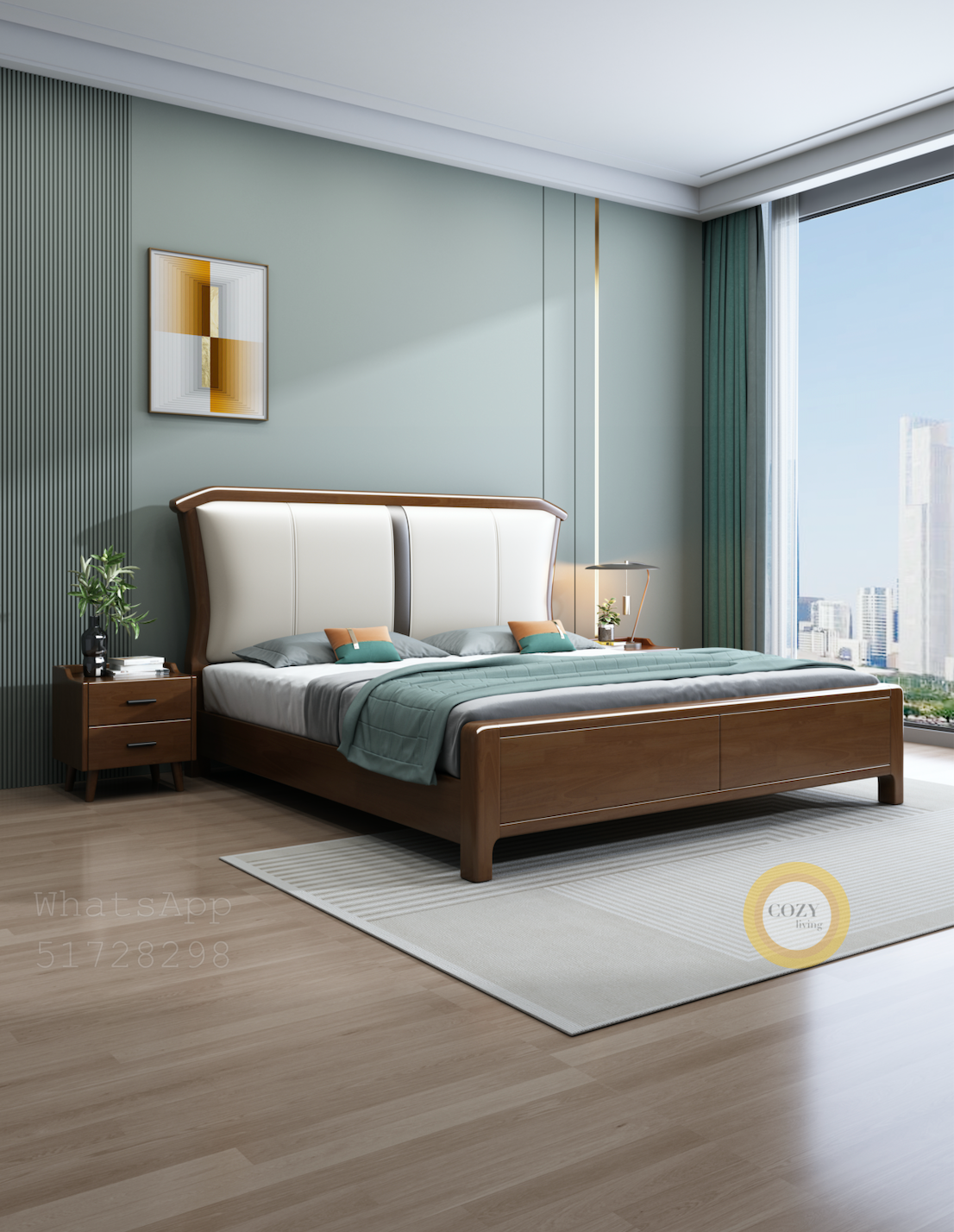 W01 solid wood bed 