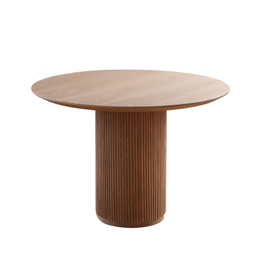 1 solid wood round table