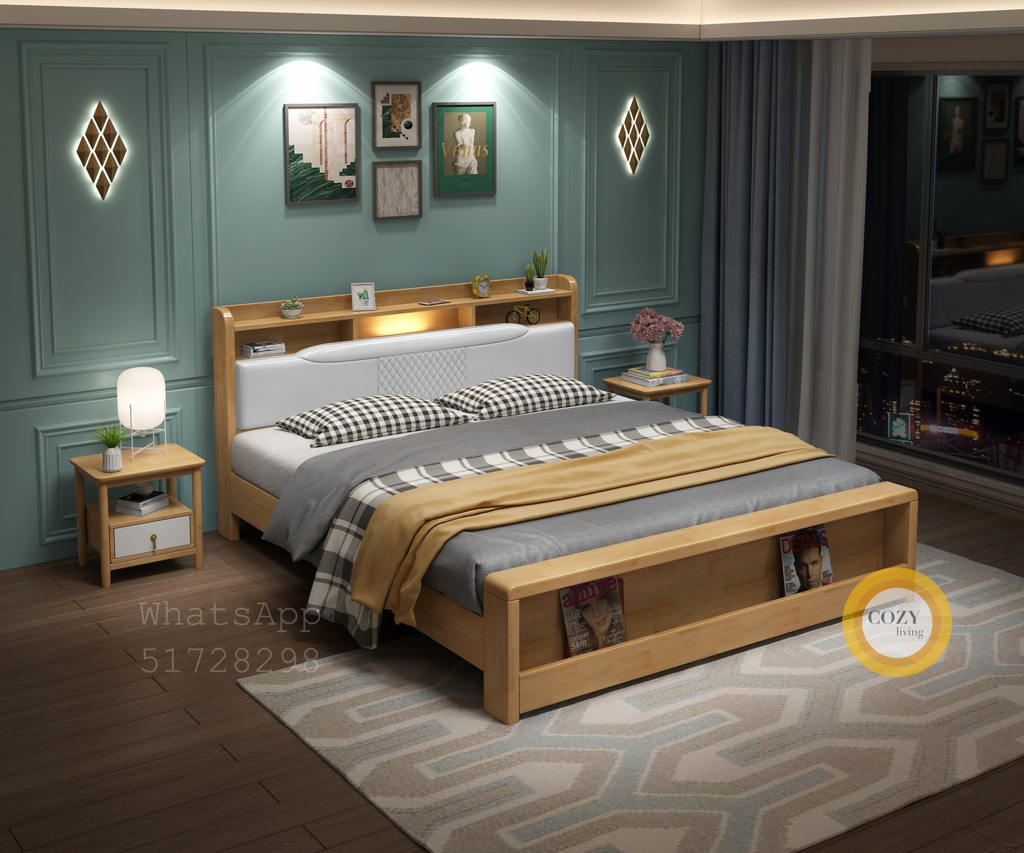 998 Nordic solid wood bed 