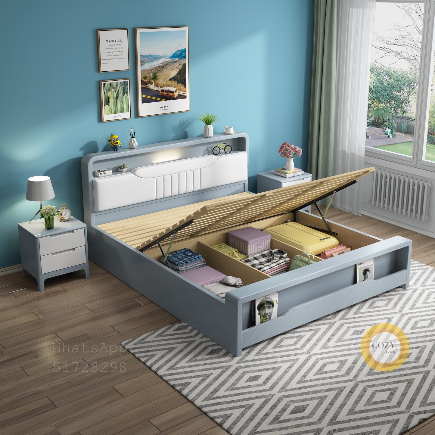 996 Nordic solid wood bed 