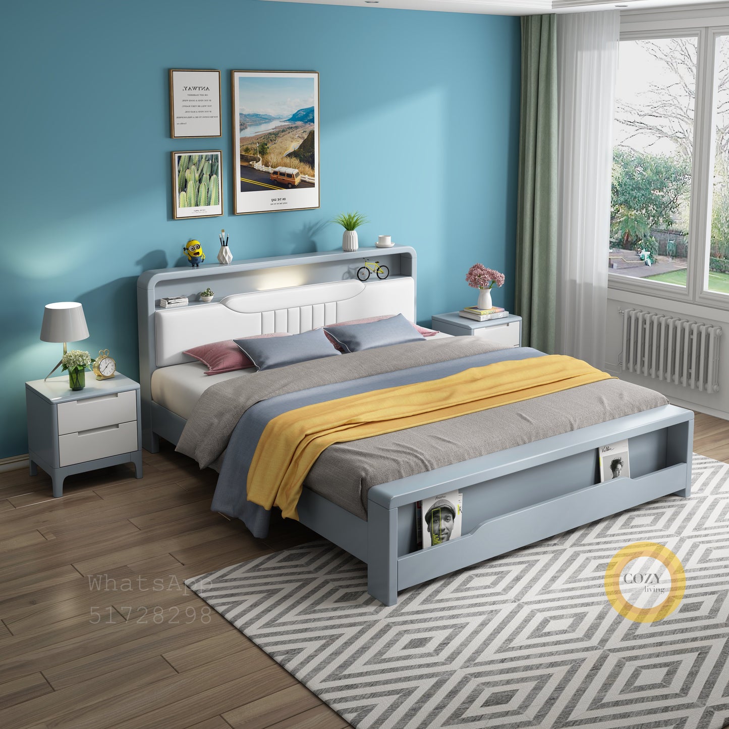 996 Nordic solid wood bed 