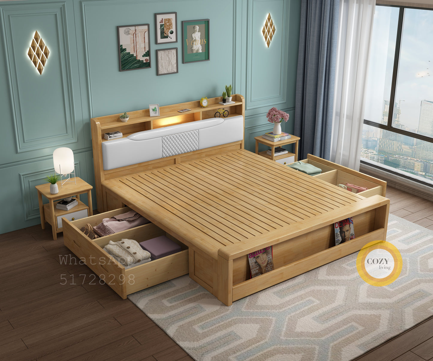 998 Nordic solid wood bed 