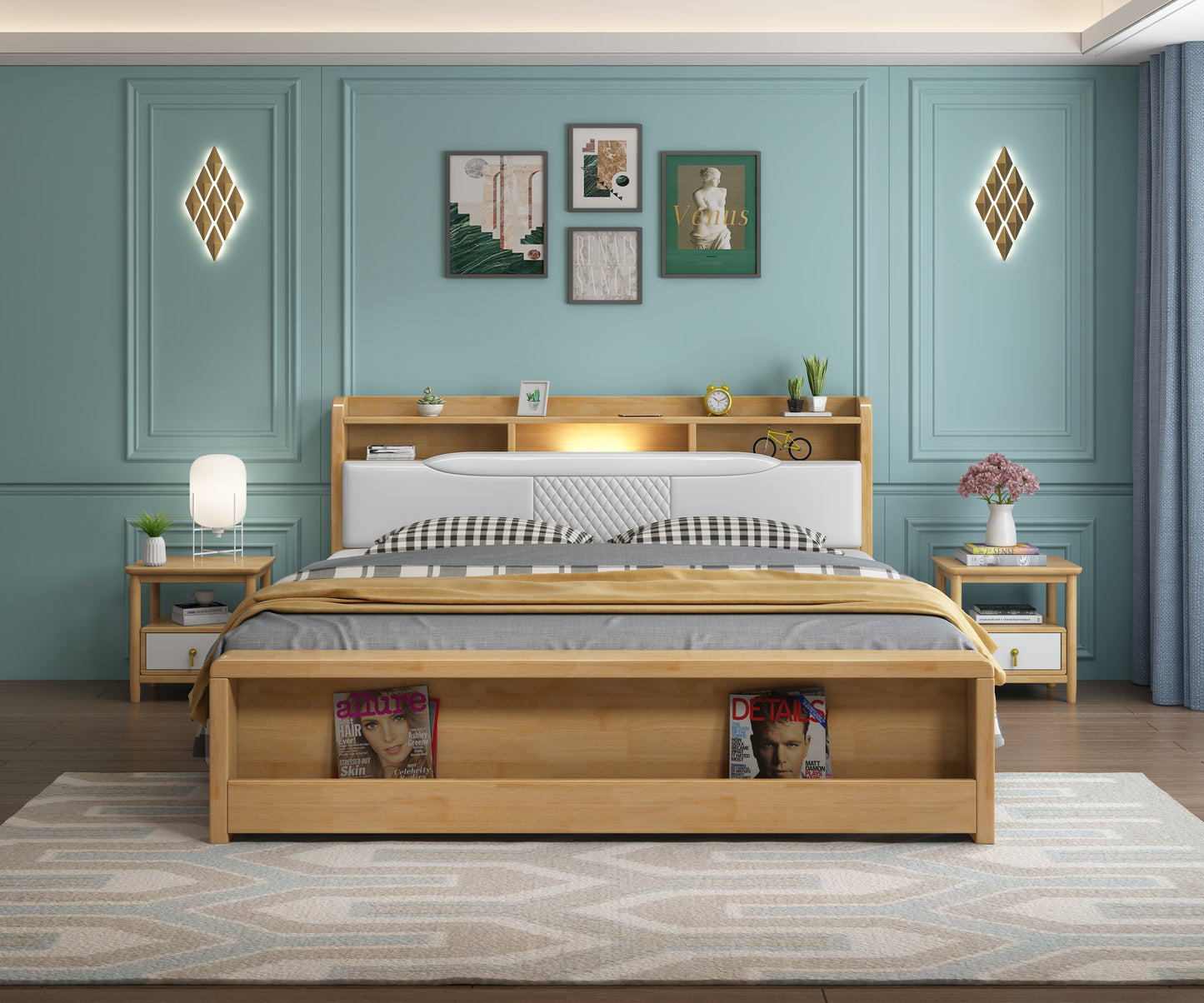 998 Nordic solid wood bed 