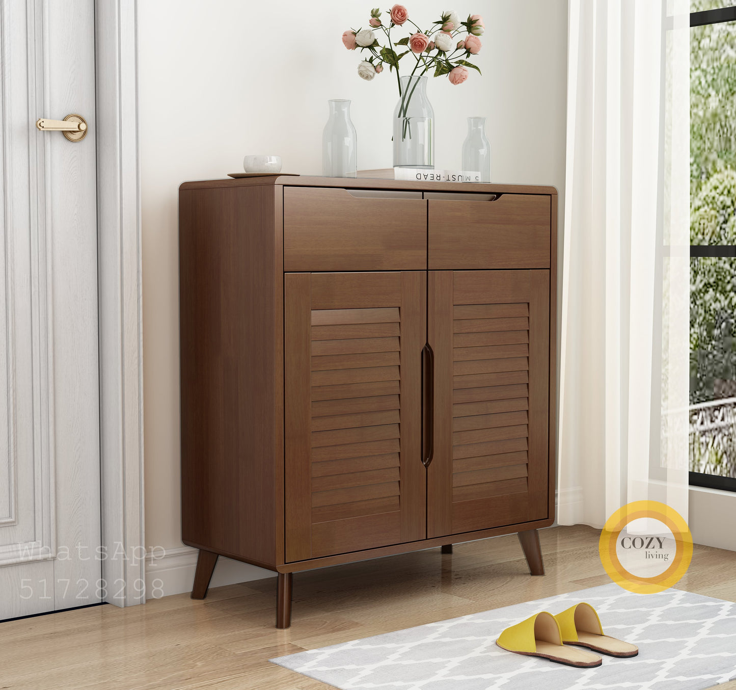 YF-50 solid wood shoe cabinet 