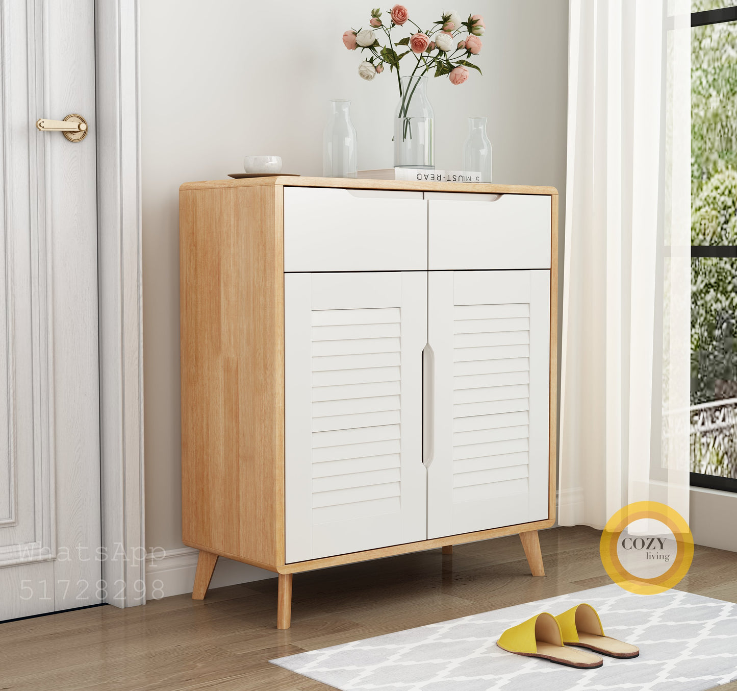 YF-50 solid wood shoe cabinet 