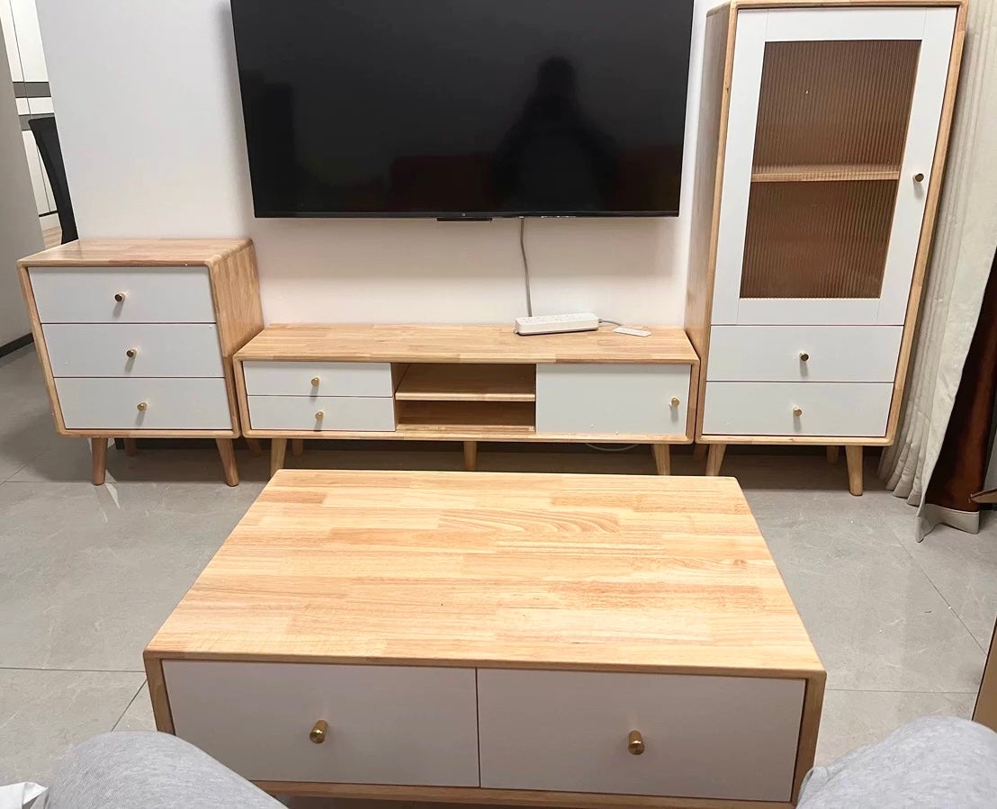 𝐙𝟎𝟐𝟓 Nordic oak solid wood TV cabinet 𝐭𝐯 𝐜𝐚𝐛𝐢𝐧𝐞𝐭 