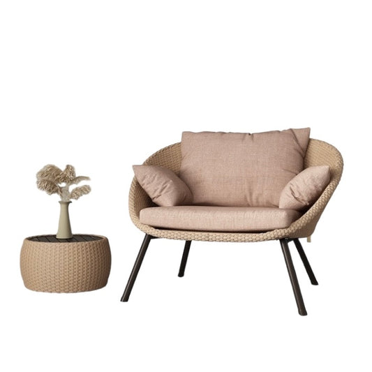 Nordic rattan outdoor sofa [waterproof, sunproof and anti-corrosion]
