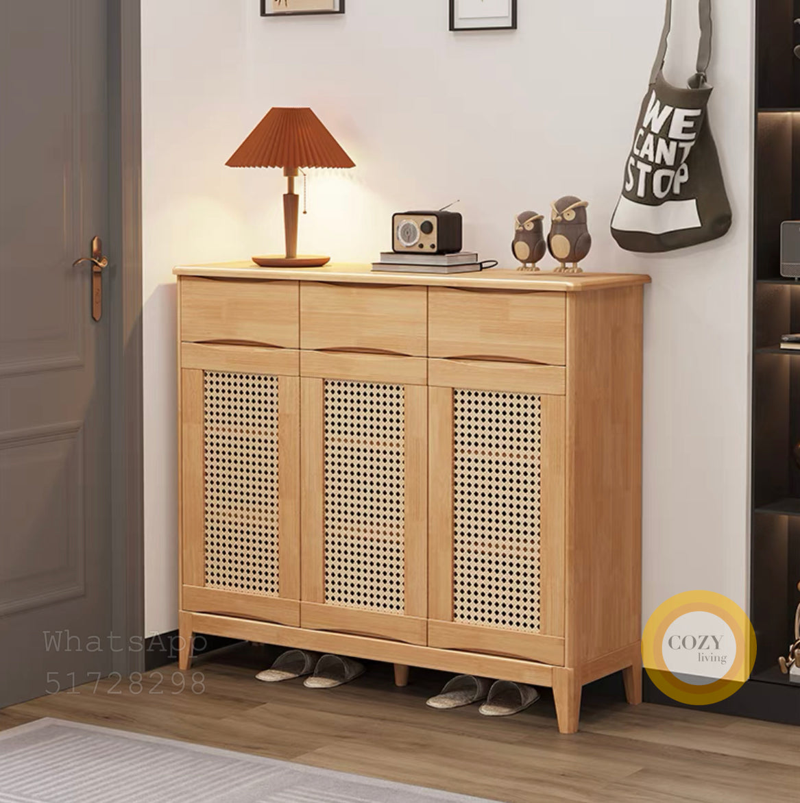 YF-5303T rattan shoe cabinet 