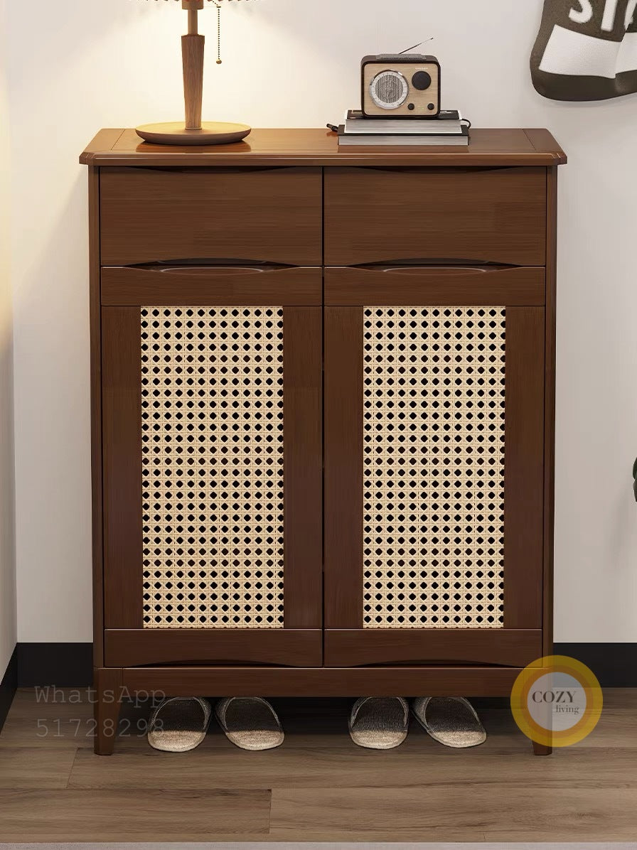 YF-5303T rattan shoe cabinet 