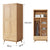 QS-11 rattan wardrobe with drawers 