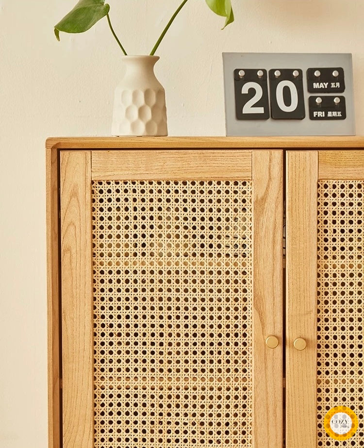 YF-5303T rattan shoe cabinet 