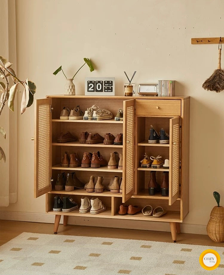 YF-5303T rattan shoe cabinet 