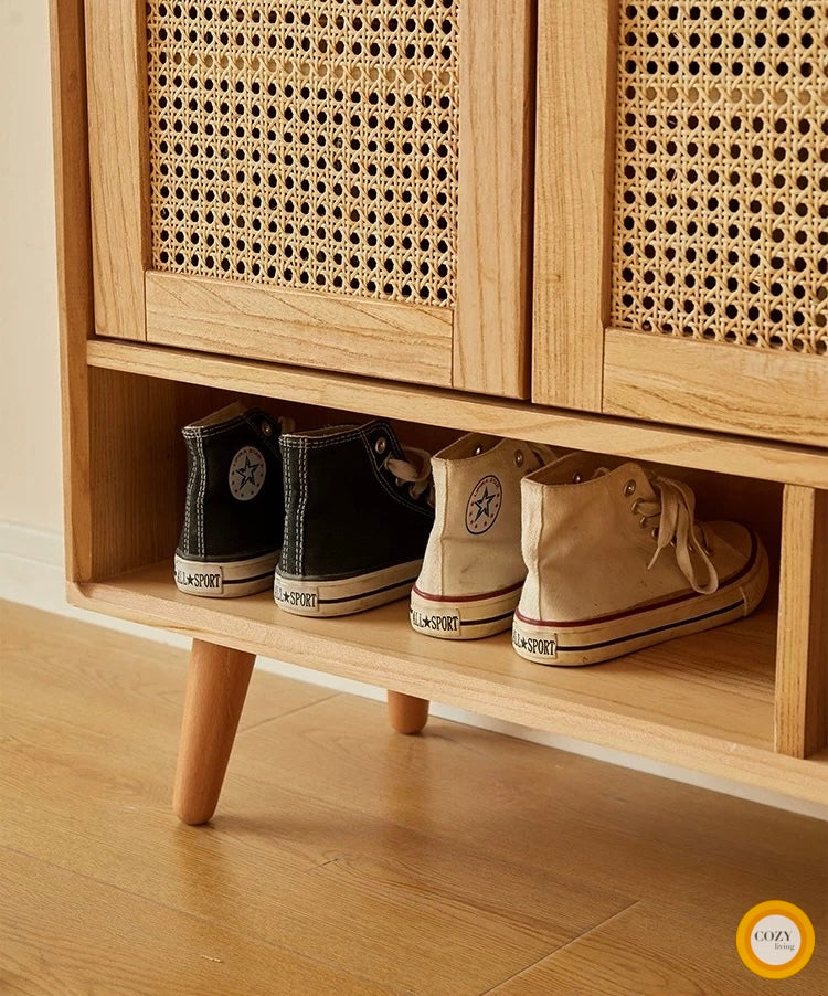 YF-5303T rattan shoe cabinet 