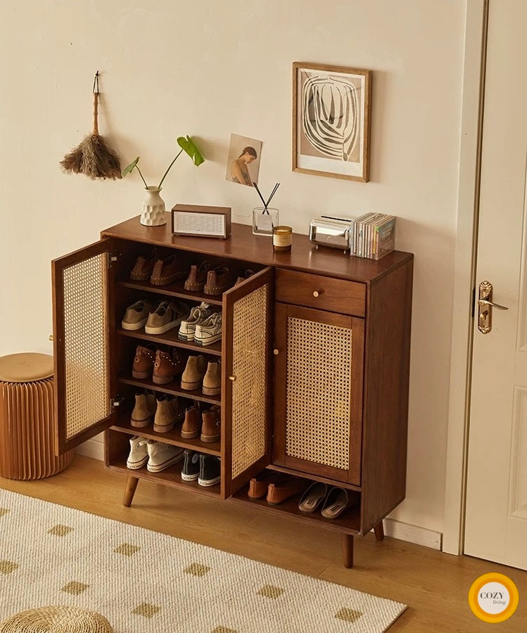 YF-5303T rattan shoe cabinet 