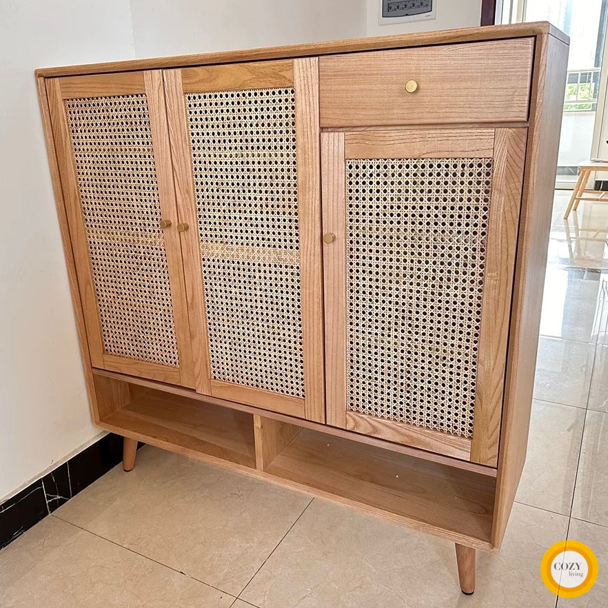 YF-5303T rattan shoe cabinet 