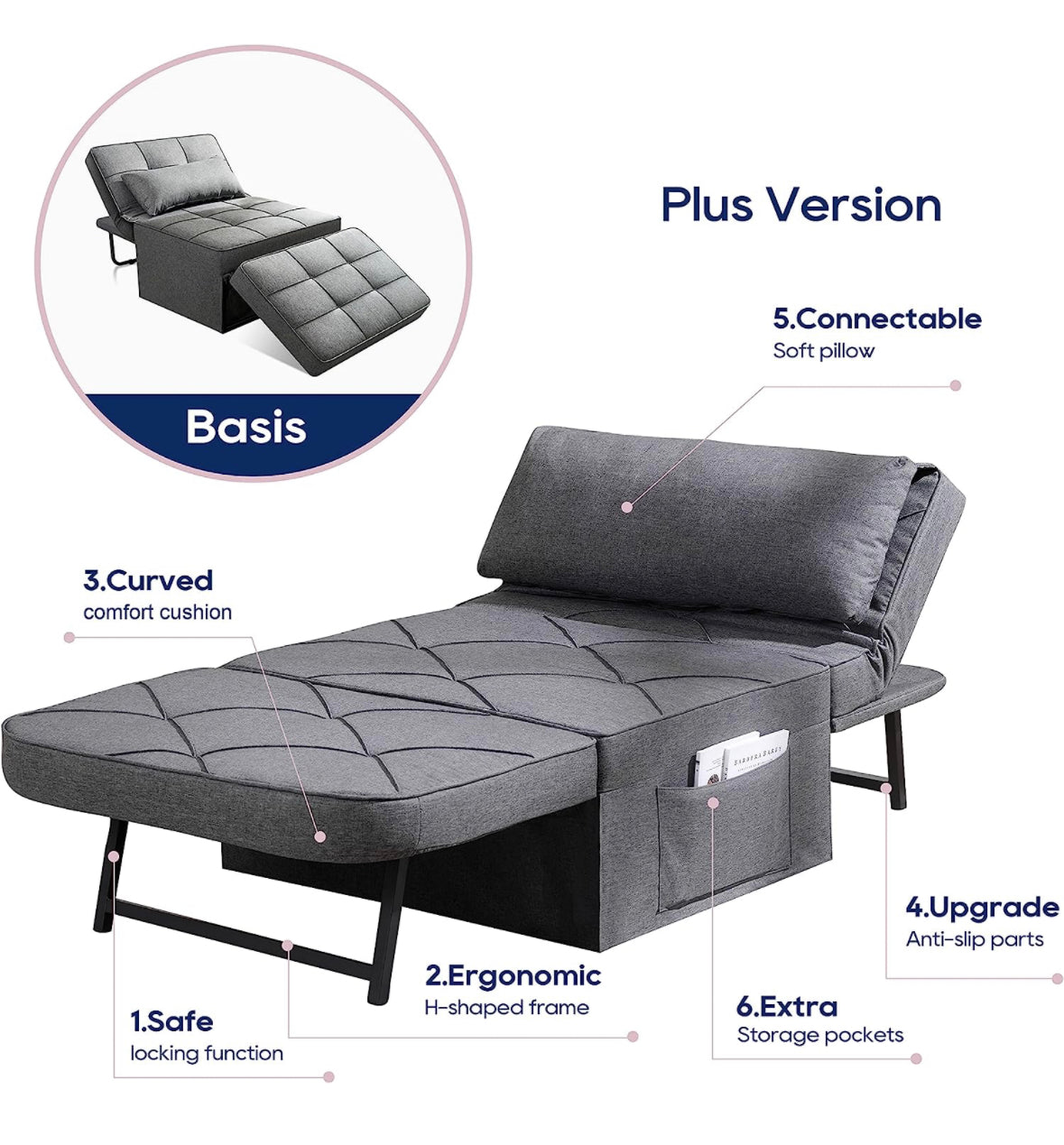 889 DÉCO 4-in-1 multifunctional sofa bed