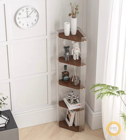 Acrylic solid wood corner cabinet 
