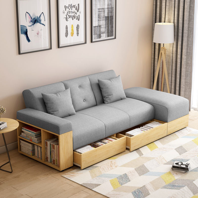 229 FÖRTE Japanese-style multifunctional sofa bed with storage 