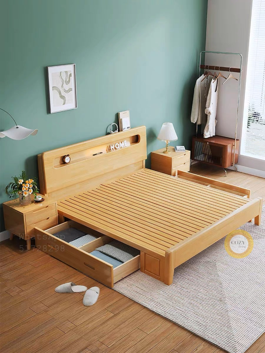 A003 solid wood bed 