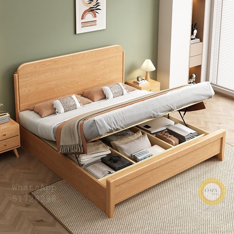 822 solid wood bed 