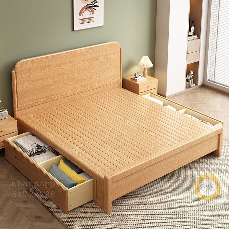 822 solid wood bed 