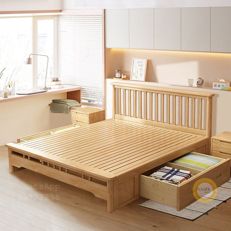 109A Nordic solid wood bed 