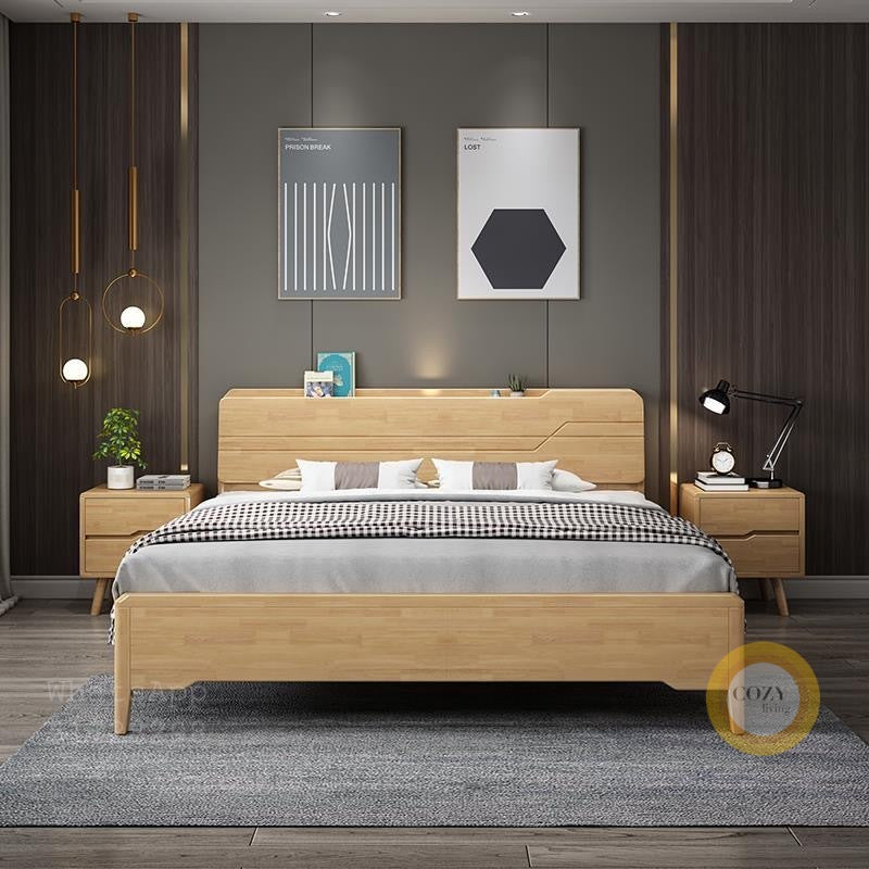 W19 solid wood bed