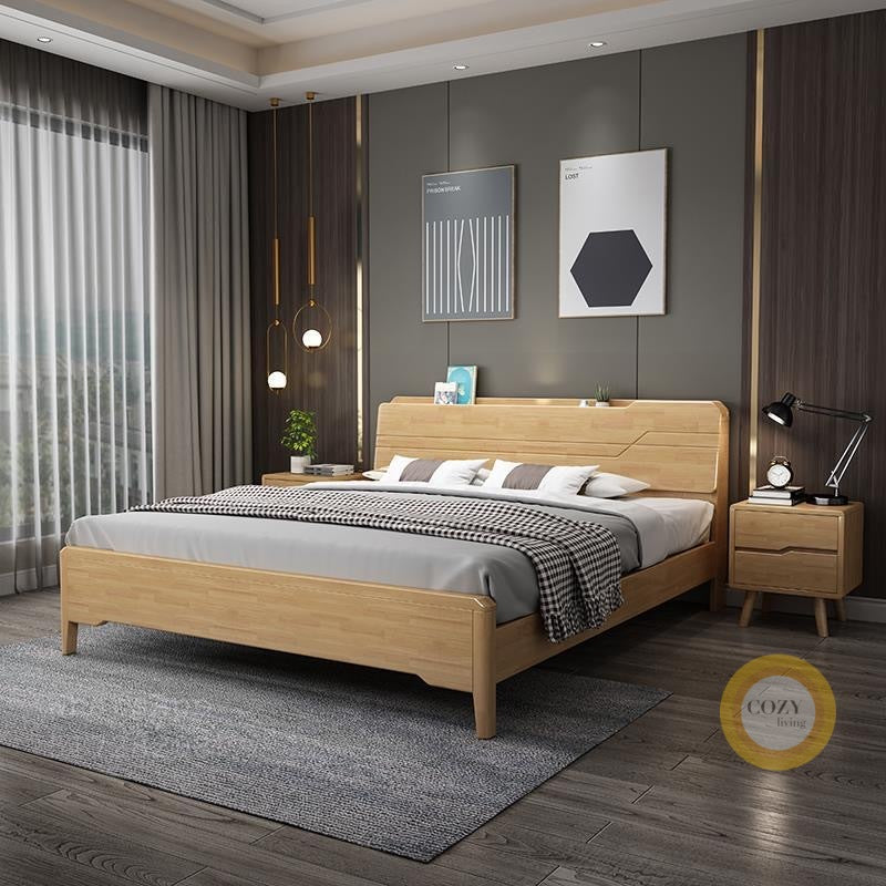 W19 solid wood bed