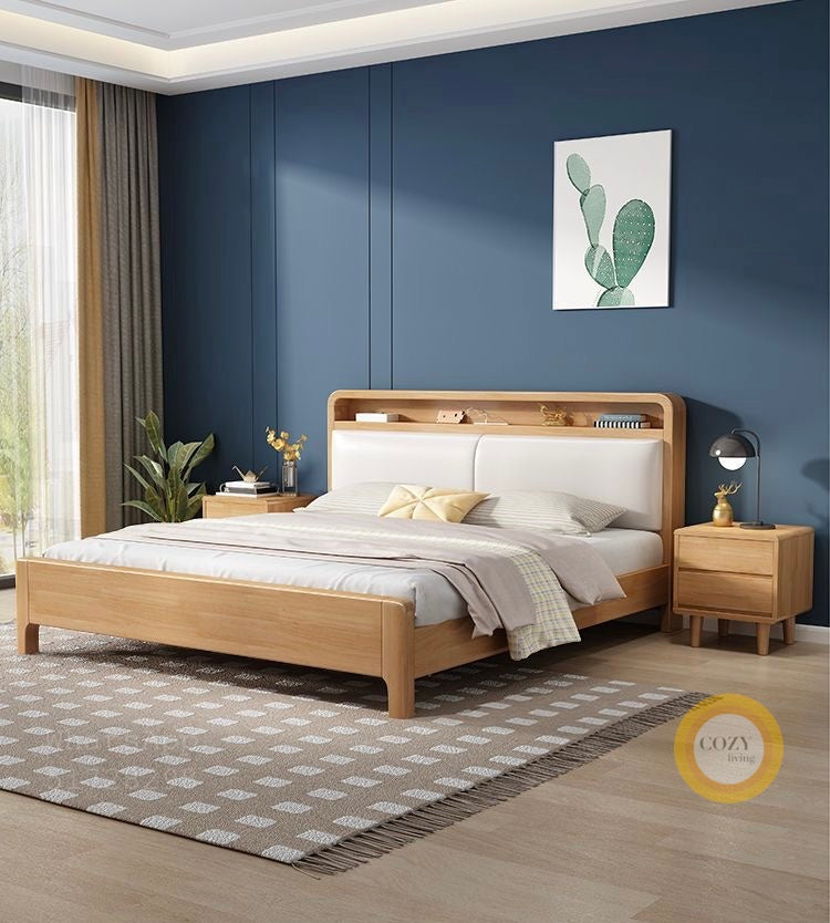 W907 solid wood bed 