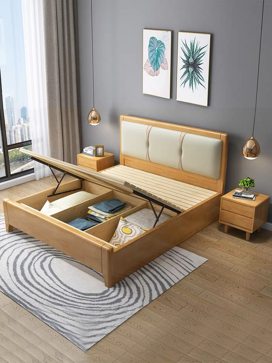 YF-802 Soft solid wood bed 