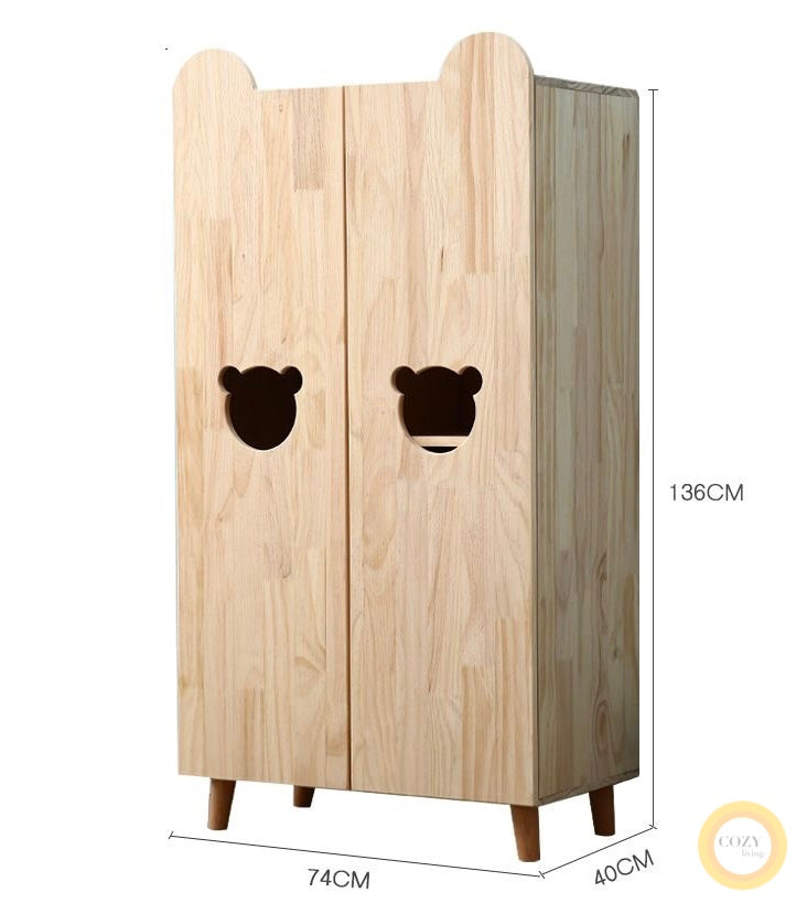 Alfred Bear solid wood wardrobe 