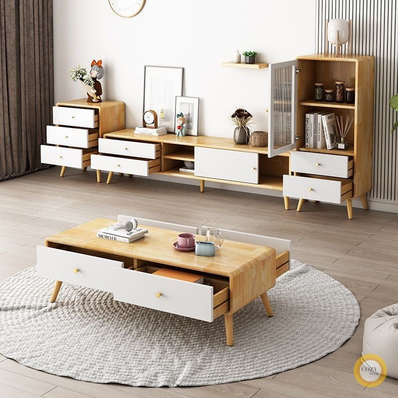 𝐙𝟎𝟐𝟓 Nordic oak solid wood TV cabinet 𝐭𝐯 𝐜𝐚𝐛𝐢𝐧𝐞𝐭 