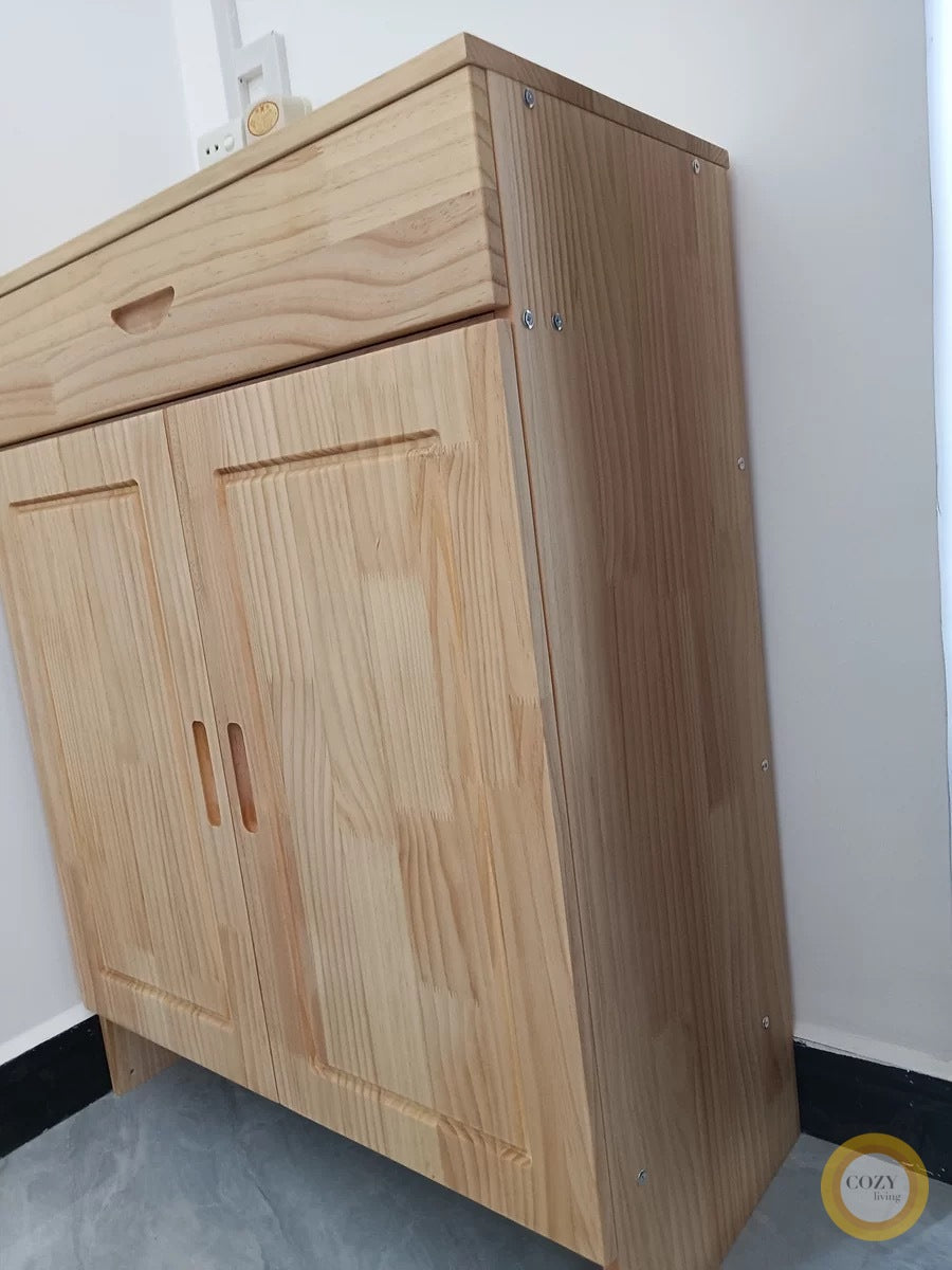 Pine shoe cabinet 