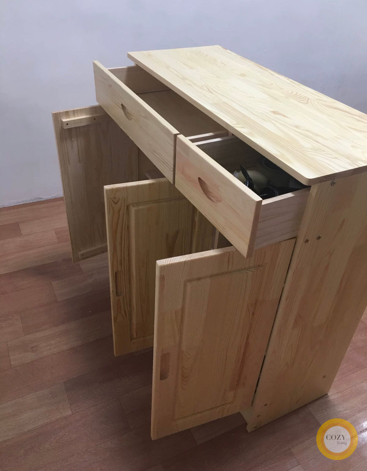 Pine shoe cabinet 