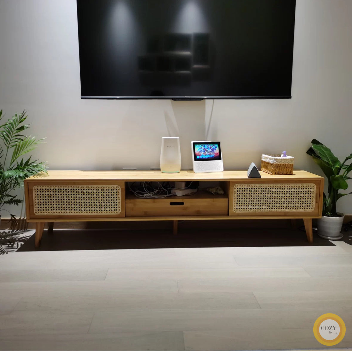 𝐙𝟎𝟏𝟐 Japanese style bamboo TV cabinet𝐭𝐯 𝐜𝐚𝐛𝐢𝐧𝐞𝐭 