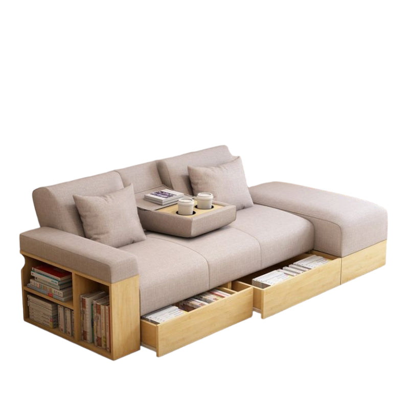 229 FÖRTE Japanese-style multifunctional sofa bed with storage 