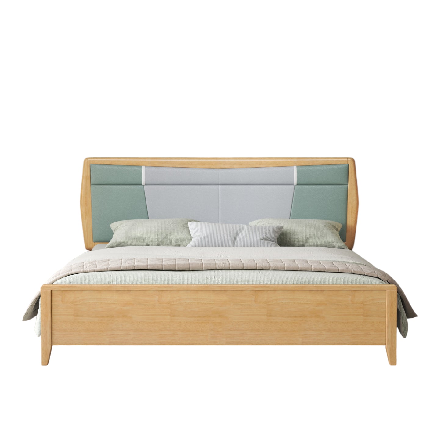 609 Nordic solid wood bed 