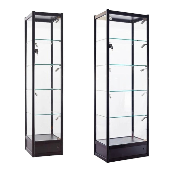 Transparent glass display cabinet 