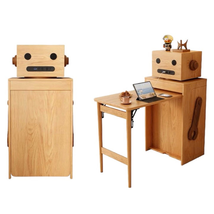 Habib robot solid wood folding dining table 