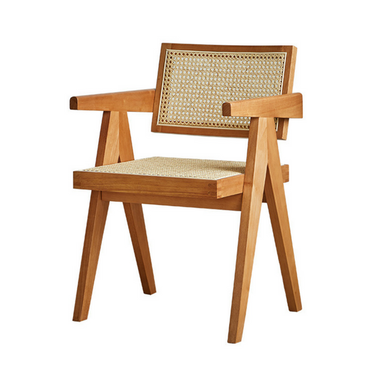 ATTICUS rattan solid wood armchair [set of two] 