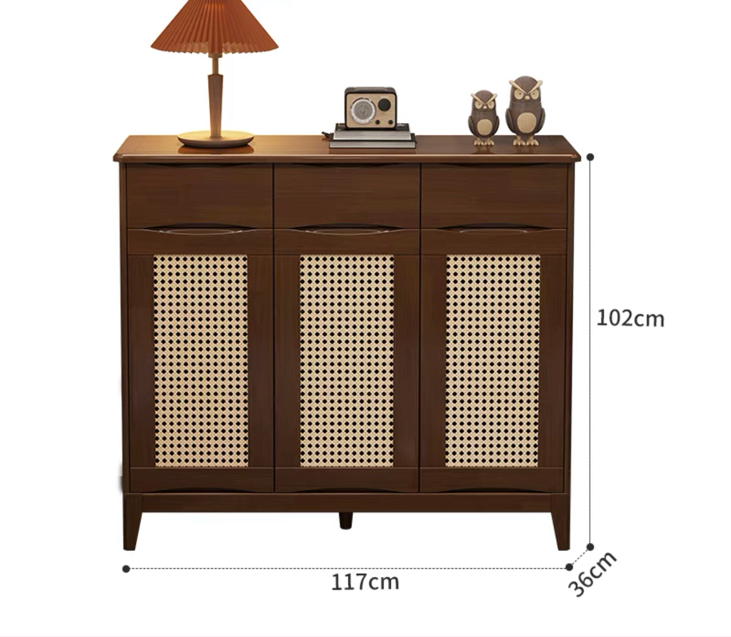 YF-5303T rattan shoe cabinet 