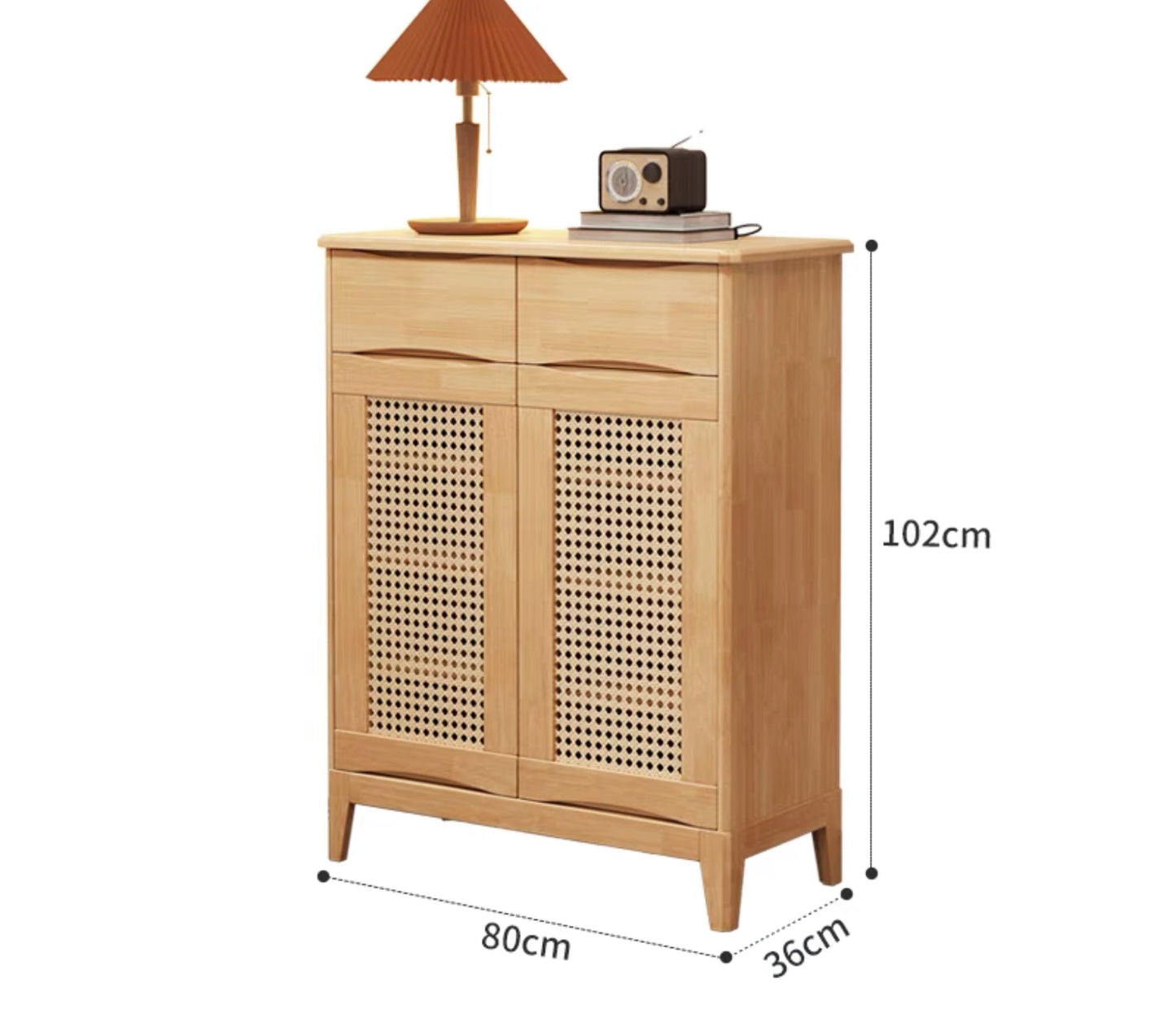 YF-5303T rattan shoe cabinet 