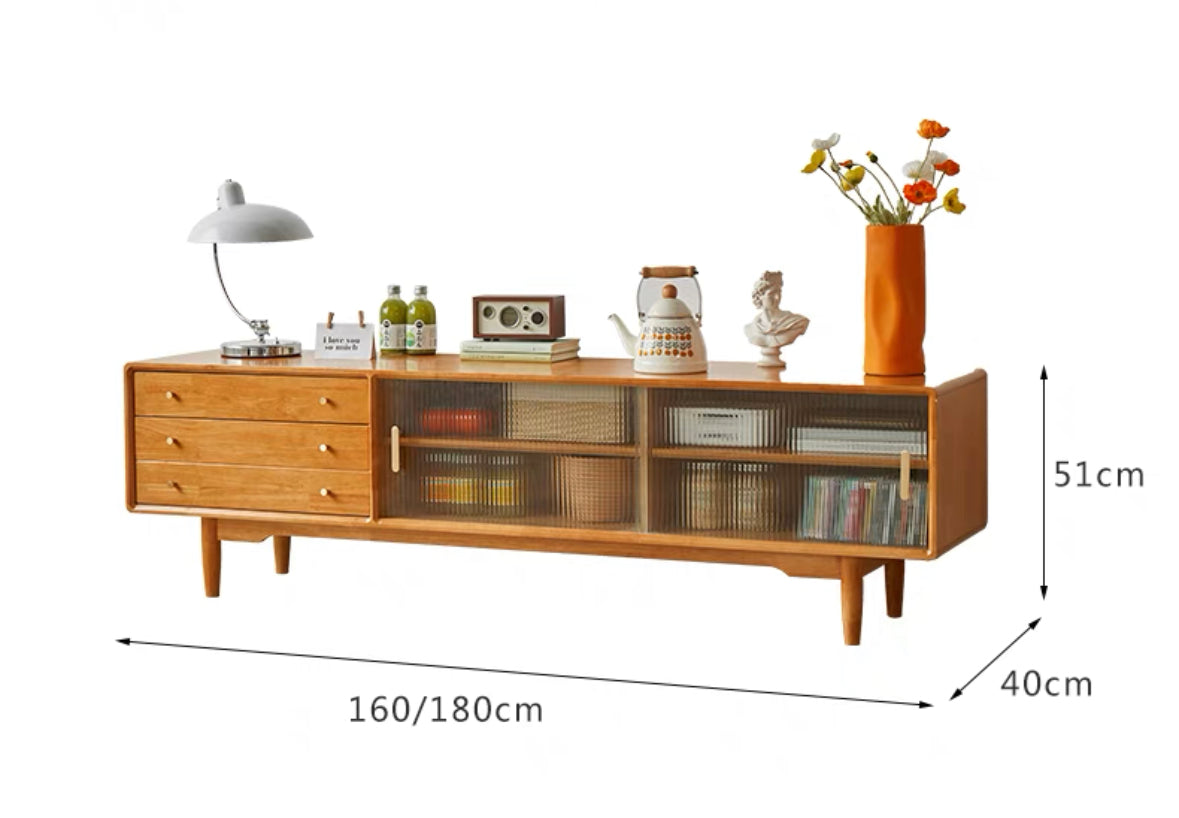 𝐙𝟎𝟔𝟖 Japanese style glass cabinet door TV cabinet solid wood 𝐭𝐯 𝐜𝐚𝐛𝐢𝐧𝐞𝐭 