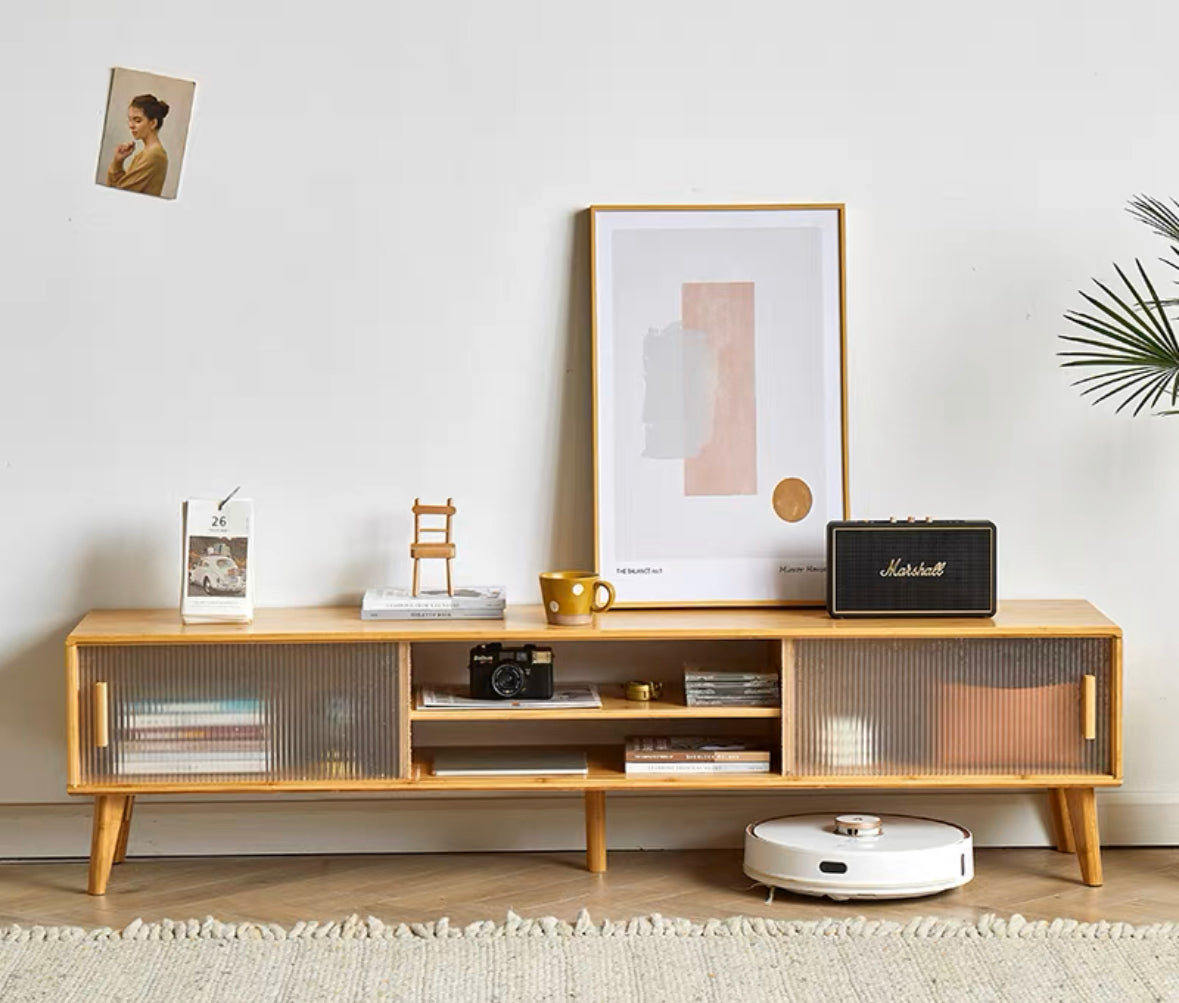 𝐙𝟎𝟏𝟐 Japanese style bamboo TV cabinet𝐭𝐯 𝐜𝐚𝐛𝐢𝐧𝐞𝐭 